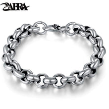 Load image into Gallery viewer, 925 Sterling Silver Created Male Interlocking Bracelet Bangles Domineering Thai Vintage Biker Men Fashion Charms Jewelry
