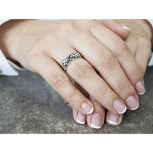Load image into Gallery viewer, 925 Sterling Silver Double Little Frogs Ring Fashion Casual Rings Handmade Frog Animal Jewelry Money Attraction Wealth Abundance Talisman Gifts for Women Size 7
