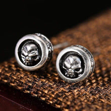 Load image into Gallery viewer, 925 Sterling Silver Earrings Studs Set for Men + Women Small Earrings Rock Gothic Retro Jewelry Brinco
