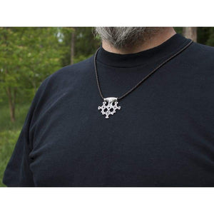 925 Sterling Silver Hiddensee Thors Hammer Pendant or Various Chain Necklace Viking Cross Odins Mjolnir Symbol Mens Nordic Norse Jewelry Gift for Men Handmade Replica/Add Option-Silver Chain