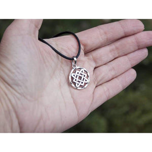 925 Sterling Silver Irish Infinity Knot Pendant Circle of Life Necklace Slavic Symbols Lada Star Wiccan Pagan Celtic Jewelry for Women Protective Amulet for Family Peace, Love and Understanding