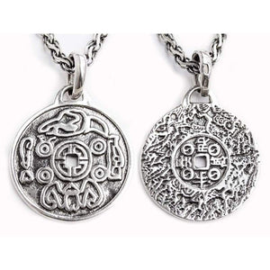 925 Sterling Silver Lucky Coin Necklace Ancient Chinese Coins Money Pendant Evil Eye Good Luck Charm Feng Shui Attract Fortune Amulet Talisman Jewelry Gift for Men Women/Handmade