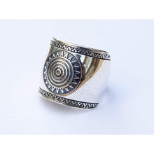 Load image into Gallery viewer, 925 Sterling Silver Mayan Sun Cigar Band Ring Size 10.5 Inca Aztec Calendar Ring Stylish Boho Hippie Jewelry Mexican Native American Tribal Style Gift for Women Handmade Unique Design
