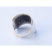 Load image into Gallery viewer, 925 Sterling Silver Mayan Sun Cigar Band Ring Size 10.5 Inca Aztec Calendar Ring Stylish Boho Hippie Jewelry Mexican Native American Tribal Style Gift for Women Handmade Unique Design
