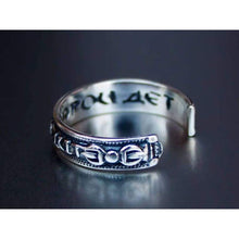 Load image into Gallery viewer, 925 Sterling Silver This Too Shall Pass Ring King Solomon Band Ring Open Wrap Thumb Bands Rings Jewish Kabbalah Affirmation Jewelry for Men Women Motivational Gifts Handmade
