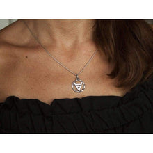 Load image into Gallery viewer, 925 Sterling Silver Veles Pendant Viking Necklace for Men Women Norse Wiccan Jewelry Pagan Slavic Symbol Amulet Talisman of Prosperity and Wealth Handmade/Additional Option -Sterling Silver Chains
