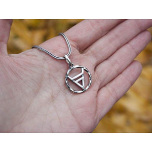 925 Sterling Silver Veles Pendant Viking Necklace for Men Women Norse Wiccan Jewelry Pagan Slavic Symbol Amulet Talisman of Prosperity and Wealth Handmade/Additional Option -Sterling Silver Chains