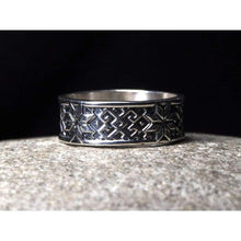 Load image into Gallery viewer, 925 Sterling Silver Viking Ring Alatyr Unique Norse Wedding Band Rings for Men Women Celtic Pagan Jewelry Ancient Good Energy Amulet Wiccan Slavic Solar Symbol/Handmade
