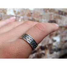 Load image into Gallery viewer, 925 Sterling Silver Viking Ring Alatyr Unique Norse Wedding Band Rings for Men Women Celtic Pagan Jewelry Ancient Good Energy Amulet Wiccan Slavic Solar Symbol/Handmade
