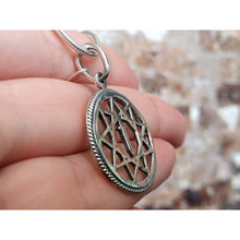 Load image into Gallery viewer, 925 Sterling Silver Viking Sword in Yngling Star Pendant Necklace for Men Ancient Mens Energy Protection Amulet Talisman Slavic Symbol Norse Nordic Jewelry/Handmade
