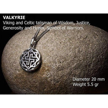 Load image into Gallery viewer, 925 Viking Valkyrie Pendant Nordic Celtic Pagan Necklace Norse Mythology Scandinavian Jewelry for Men and Women Ancient Warrior Amulet/Additional Option -Sterling Silver Chains
