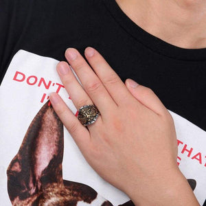 American Eagle Motorcycle Club Biker Ring (Gold Silver or Two-Tone)