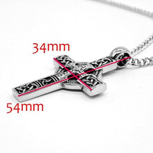 Load image into Gallery viewer, AMUMIU Stainless Steel Pendant Christian Bible Prayer Cross Pendant Men Necklace Charming Gifts Jewelry HZP348
