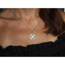 Load image into Gallery viewer, Ancient Pagan Amulet&quot;Wedding&quot; Sterling Silver 925 Pendant Necklace Svadebnik Slavic Symbol of Strong Marriage Union Wiccan Norse Jewelry for Women Family Love Talisman/Handmade
