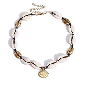 Artilady shell choker necklace gold chain necklace Cowrie boho jewelry for women party gift drop shipping - 200000162