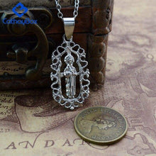 Load image into Gallery viewer, Baby Jesus Divine Child Pendant Necklace Women Silver Tone Stainless Steel Religious Jewelry - Pendant Necklace
