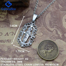 Load image into Gallery viewer, Baby Jesus Divine Child Pendant Necklace Women Silver Tone Stainless Steel Religious Jewelry - Pendant Necklace
