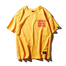 Load image into Gallery viewer, Bebovizi Brand Men Hip Hop Geometry Triangle T Shirts illuminati Eye of Godfather Printed Street Wear Tops Tees Yellow Tshirt - 200000783
