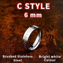 Load image into Gallery viewer, BEIER Width 8mm Fashion Viking Rune Ring Simple Wedding Jewelry for man women Lover gift Retro Style Dropshipping BR-R105
