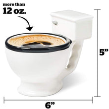 Load image into Gallery viewer, BigMouth inc. the Original Toilet Mug Hilarious 12 oz Ceramic Coffee Cup in the Shape of a Toilet Perfect for Home or office Makes a Great
