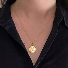 Load image into Gallery viewer, Bohemia Round Coin Choker Necklace Pendant For Women Medal Gold Silver Color Disc Face Necklace Dainty Gifts New European 2018 - Pendant
