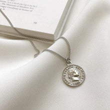 Load image into Gallery viewer, Bohemia Round Coin Choker Necklace Pendant For Women Medal Gold Silver Color Disc Face Necklace Dainty Gifts New European 2018 - Pendant
