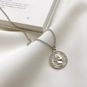 Bohemia Round Coin Choker Necklace Pendant For Women Medal Gold Silver Color Disc Face Necklace Dainty Gifts New European 2018 - Pendant