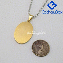 Load image into Gallery viewer, Catholic Jewelry WomenGold Tone Oval Mary + Baby Jesus Shell Charm Pendant Necklace Chain 60CM Long - Pendant Necklace
