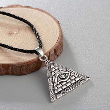 Load image into Gallery viewer, Chereda Egyptian Egypt Pyramid Pendants for Men Punk Style Rope Chain Necklaces Triangle Evil Eye Illuminati Jewelry

