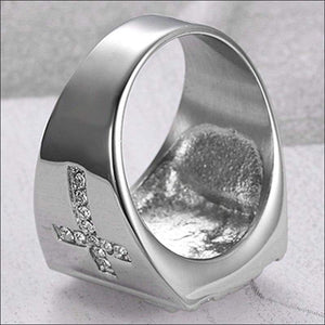 Christian Jesus Cross Ring (Stainless Steel) - Ring
