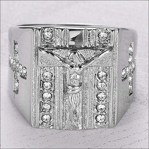 Christian Jesus Cross Ring (Stainless Steel) - Ring