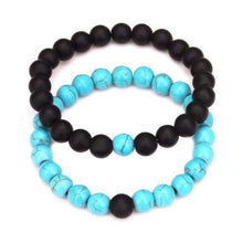 Load image into Gallery viewer, Classy Couples Bracelet Turquoise/Black - Bracelet
