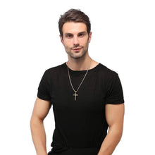 Load image into Gallery viewer, Cross Necklace by Pendant Men Sports Stainless Steel Necklace and Baseball Cross Necklaces Boys Gift

