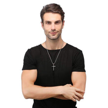 Load image into Gallery viewer, Cross Necklace by Pendant Men Sports Stainless Steel Necklace and Baseball Cross Necklaces Boys Gift
