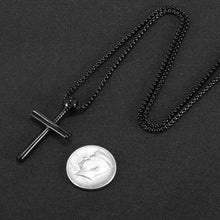 Load image into Gallery viewer, Cross Necklace by Pendant Men Sports Stainless Steel Necklace and Baseball Cross Necklaces Boys Gift
