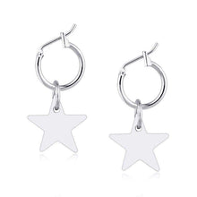 Load image into Gallery viewer, Dayoff Europe Star Animals Pendant Hoop Earrings Women Cute Gold Silver Color Moon Cross Circle Earrings Trendy Jewelry E71
