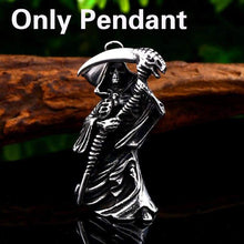 Load image into Gallery viewer, devil skull necklace pendant Stainless Steel Quality for Men good detail titanium Steel Jewelry drop
