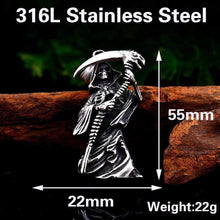 Load image into Gallery viewer, devil skull necklace pendant Stainless Steel Quality for Men good detail titanium Steel Jewelry drop
