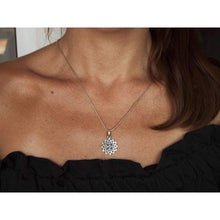 Load image into Gallery viewer, Erzgamma Lucky Star Necklace 925 Sterling Silver Choker Pendant Charm Ancient Sacred Symbol Magic Powerful Amulet 12-pointed Star Talisman Jewelry for Men Women Handmade
