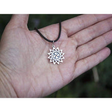 Load image into Gallery viewer, Erzgamma Lucky Star Necklace 925 Sterling Silver Choker Pendant Charm Ancient Sacred Symbol Magic Powerful Amulet 12-pointed Star Talisman Jewelry for Men Women Handmade
