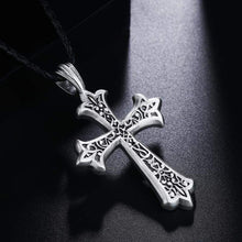 Load image into Gallery viewer, EVBEA Crucifix West Syrian Cross Pendants&amp;Necklaces Stainless Steel Chain Vintage Catholic Religious Men Jewelry(2 Chians)
