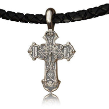 Load image into Gallery viewer, EVBEA Crucifix West Syrian Cross Pendants&amp;Necklaces Stainless Steel Chain Vintage Catholic Religious Men Jewelry(2 Chians)
