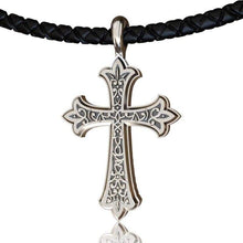 Load image into Gallery viewer, EVBEA Crucifix West Syrian Cross Pendants&amp;Necklaces Stainless Steel Chain Vintage Catholic Religious Men Jewelry(2 Chians)
