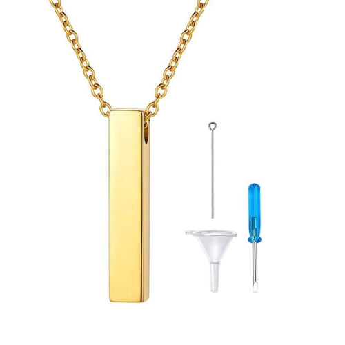 FaithHeart Cremation Urn Necklace Women Men 18K Gold Plated Memento Jewelry Pet Ashes/Perfume Heart Keepsake Pendant Necklace for Memory