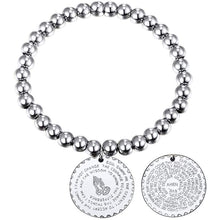 Load image into Gallery viewer, FaithHeart Cross Bracelet Bible Verse Prayer Jewelry Stainless Steel/18K Gold Plated Resilient Beads Chain Bracelet Christian Praying Hands
