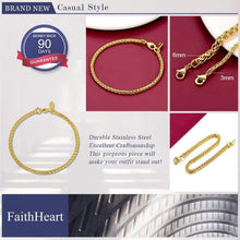 Load image into Gallery viewer, FaithHeart Cross Bracelet Bible Verse Prayer Jewelry, Stainless Steel/18K Gold Plated Resilient Beads Chain Bracelet Christian Praying Hands Coin Medal Saint Benedict Bracelets (Send Gift Box)
