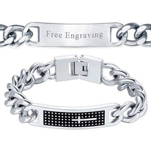 Load image into Gallery viewer, FaithHeart Cross Bracelet Bible Verse Prayer Jewelry Stainless Steel/18K Gold Plated Resilient Beads Chain Bracelet Christian Praying Hands
