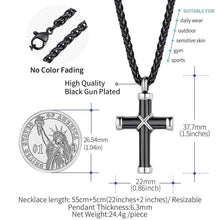 Load image into Gallery viewer, FaithHeart Cross Cremation Urn Necklace Women Men Stainless Steel Memento Jewelry Pet Ashes/Perfume Keepsake Pendant Necklace for Memory
