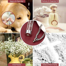 Load image into Gallery viewer, FaithHeart Hourglass Cremation Urn Necklace Women Men Stainless Steel Memento Jewelry Pet Ashes/Perfume Keepsake Pendant Necklace for Memory
