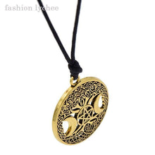 Load image into Gallery viewer, fashion lychee Vintage Triple Moon Goddess Tree Of Life Pendant Necklace Wiccan Pentagram Supernatural Amulet
